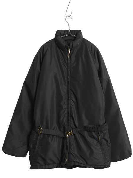 60s USA製 ★ ALP SPORT ダウン スキー ジャケット メンズ M / ヴィンテージ ALPINE DESIGNS アウトドア ハーフ コート ベルト付き 黒 無地