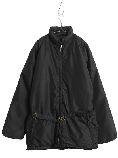 60s USA製 ★ ALP SPORT ダウン スキー ジャケット メンズ M / ヴィンテージ ALPINE DESIGNS アウトドア ハーフ コート ベルト付き 黒 無地
