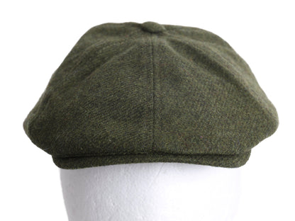 デッドストック アイルランド製 マクロス ツイード ウール ハンチング キャップ メンズ レディース XL / 帽子 シンプル 無地 大きいサイズ 
