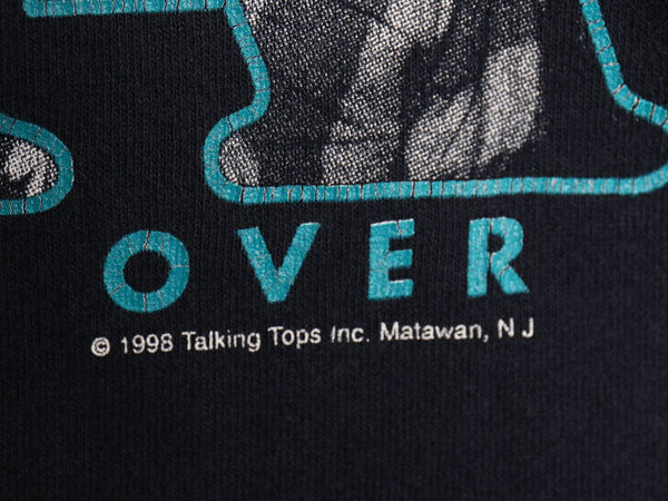 90s ミリタリー フォト イラスト プリント 半袖 Tシャツ メンズ XL / オールド 軍物 アート グラフィック 黒 ヘビーウェイト 大きいサイズ
