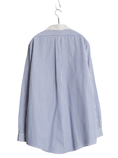 ブルックスブラザーズ ストライプ 長袖 クレリック シャツ メンズ M / TRADITIONAL FIT コットン ドレス ノーアイロン ワイシャツ ビジネス