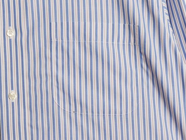 ブルックスブラザーズ ストライプ 長袖 クレリック シャツ メンズ M / TRADITIONAL FIT コットン ドレス ノーアイロン ワイシャツ ビジネス