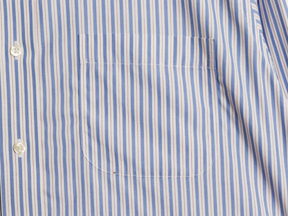 ブルックスブラザーズ ストライプ 長袖 クレリック シャツ メンズ M / TRADITIONAL FIT コットン ドレス ノーアイロン ワイシャツ ビジネス