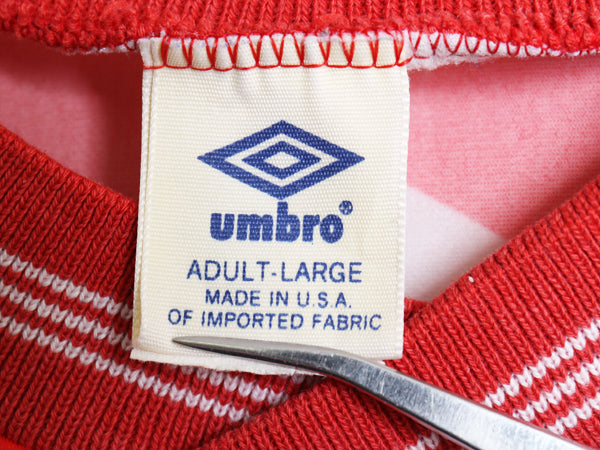 80s 90s USA製 アンブロ 半袖 サッカー ユニフォーム メンズ L / オールド ヴィンテージ 当時物 Tシャツ ジャージ ゲームシャツ ツートン  