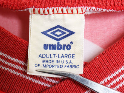 80s 90s USA製 アンブロ 半袖 サッカー ユニフォーム メンズ L / オールド ヴィンテージ 当時物 Tシャツ ジャージ ゲームシャツ ツートン  