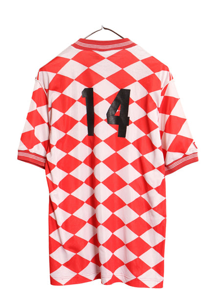 80s 90s USA製 アンブロ 半袖 サッカー ユニフォーム メンズ L / オールド ヴィンテージ 当時物 Tシャツ ジャージ ゲームシャツ ツートン  
