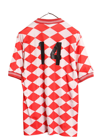 80s 90s USA製 アンブロ 半袖 サッカー ユニフォーム メンズ L / オールド ヴィンテージ 当時物 Tシャツ ジャージ ゲームシャツ ツートン  