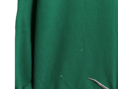 90s USA製 ランズエンド 無地 スウェット メンズ L オールド トレーナー 裏起毛 ヘビーウェイト ブランク クルーネック シンプル グリーン 