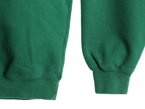 90s USA製 ランズエンド 無地 スウェット メンズ L オールド トレーナー 裏起毛 ヘビーウェイト ブランク クルーネック シンプル グリーン 