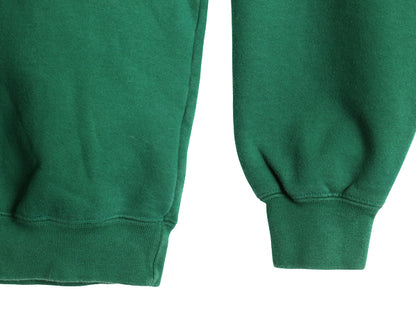 90s USA製 ランズエンド 無地 スウェット メンズ L オールド トレーナー 裏起毛 ヘビーウェイト ブランク クルーネック シンプル グリーン 