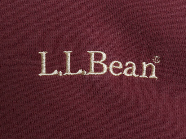 00s エルエルビーン チャンピオン 別注 ワンポイント ロゴ 刺繍 半袖 Tシャツ メンズ L 古着 オールド ヘビーウェイト コットン カットソー