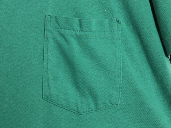 80s オールド ギャップ ポケット付き 無地 半袖 Tシャツ メンズ S 程 / ヴィンテージ シングルステッチ ポケT 耳付き ブランク ターコイズ