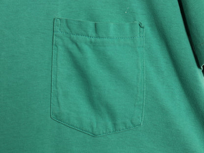 80s オールド ギャップ ポケット付き 無地 半袖 Tシャツ メンズ S 程 / ヴィンテージ シングルステッチ ポケT 耳付き ブランク ターコイズ
