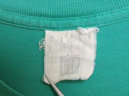 80s オールド ギャップ ポケット付き 無地 半袖 Tシャツ メンズ S 程 / ヴィンテージ シングルステッチ ポケT 耳付き ブランク ターコイズ