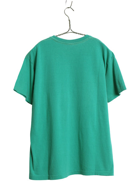 80s オールド ギャップ ポケット付き 無地 半袖 Tシャツ メンズ S 程 / ヴィンテージ シングルステッチ ポケT 耳付き ブランク ターコイズ