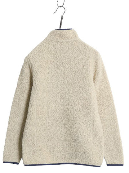 パタゴニア レトロ パイル フリース ジャケット キッズ XL レディース XS / 18年製 ハーフジップ プルオーバー ジャンパー アウトドア ボア