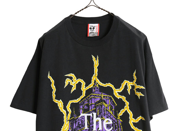 90s USA製 ★ トワイライトゾーン タワーオブテラー プリント Tシャツ メンズ L / オールド オフィシャル ドラマ ムービー ディズニー 黒