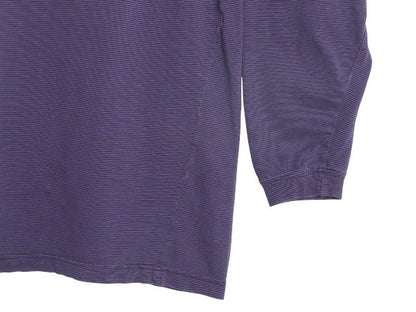 90s オールド ギャップ モックネック ボーダー ポケット付き 長袖 Tシャツ メンズ XL オールド ロンT ポケT カットソー 大きいサイズ 黒 紫