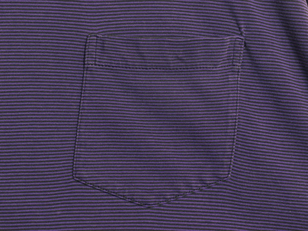 90s オールド ギャップ モックネック ボーダー ポケット付き 長袖 Tシャツ メンズ XL オールド ロンT ポケT カットソー 大きいサイズ 黒 紫