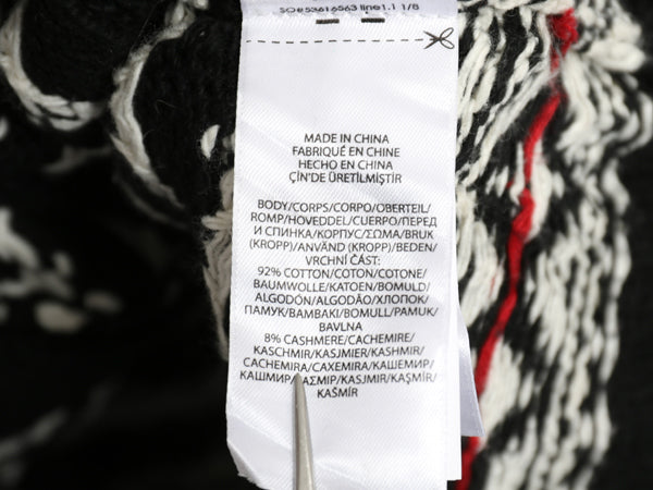 ポロ ラルフローレン ニット カーディガン メンズ S / コットン カシミヤ ノルディック バーズアイ 重ね着 前開き ポケット付き ブラック  