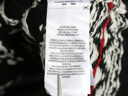 ポロ ラルフローレン ニット カーディガン メンズ S / コットン カシミヤ ノルディック バーズアイ 重ね着 前開き ポケット付き ブラック  