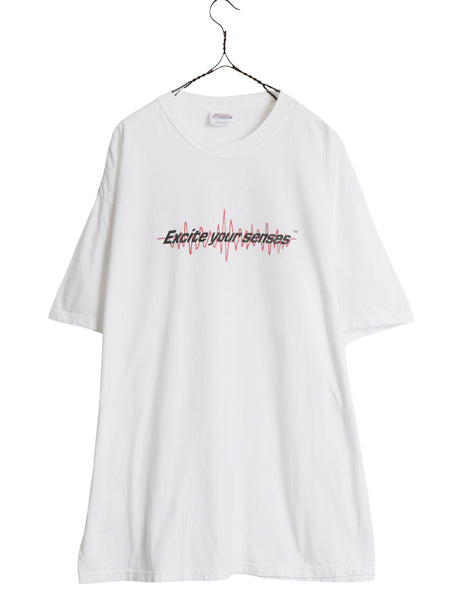 00s ★ JVC 日本ビクター プリント Tシャツ メンズ XL / 古着 オールド 企業物 ロゴ テック 音楽 当時物 ヘビーウェイト 大きいサイズ 白