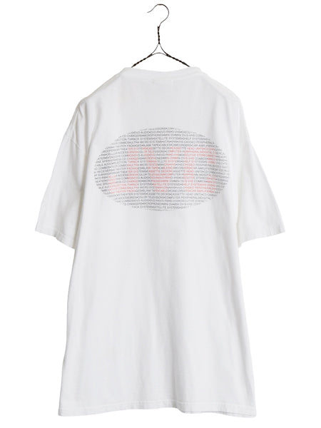 00s ★ JVC 日本ビクター プリント Tシャツ メンズ XL / 古着 オールド 企業物 ロゴ テック 音楽 当時物 ヘビーウェイト 大きいサイズ 白