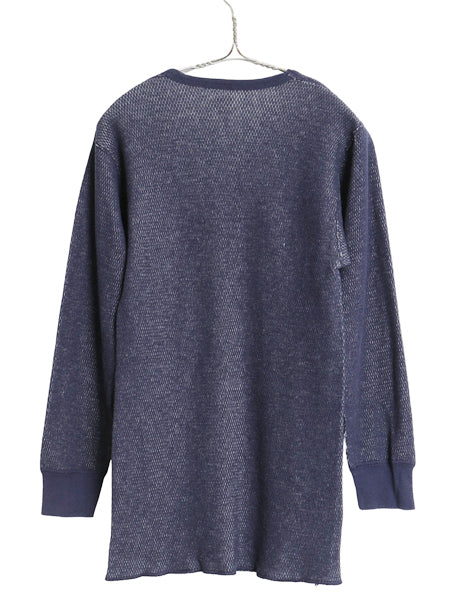 90s USA製 モーガンミルズ 2レイヤー 長袖 サーマル Tシャツ L 小さめ メンズ M 程/ オールド クルーネック アンダーシャツ ワッフル ロンT