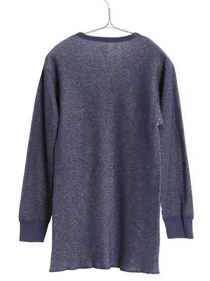 90s USA製 モーガンミルズ 2レイヤー 長袖 サーマル Tシャツ L 小さめ メンズ M 程/ オールド クルーネック アンダーシャツ ワッフル ロンT