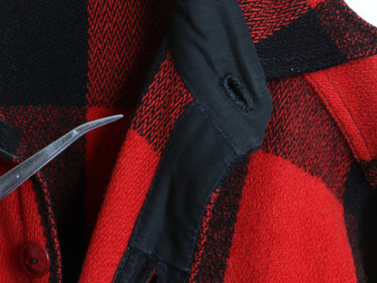60s USA製 筆記体タグ エルエルビーン CPO ウール シャツ ジャケット メンズ M / ヴィンテージ ブロック チェック ボックス ヘビーウェイト