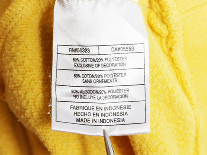 00s ナイキ スモール スウォッシュ 刺繍 スウェット メンズ L / 古着 オールド トレーナー 裏起毛 ワンポイント クルーネック シンプル 黄