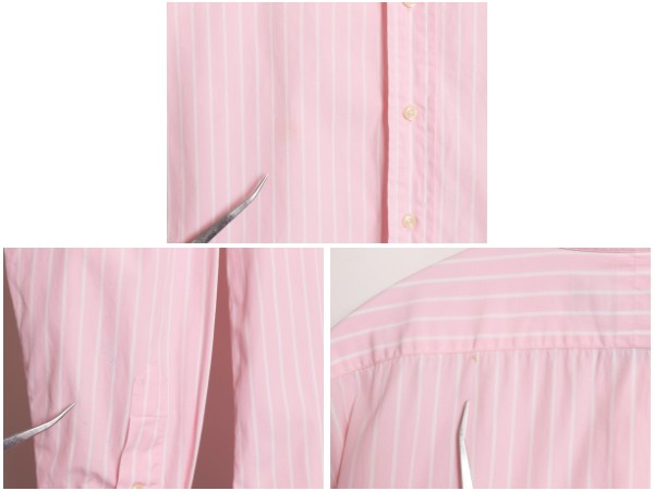 90s ポロスポーツ ラルフローレン ストライプ 長袖 シャツ レディース M 程/ オールド ポロ コットン ワイシャツ ワンポイント シンプル 
