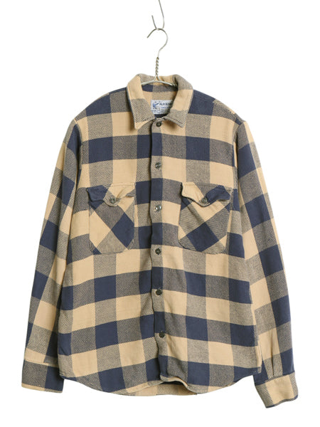 80s USA製 ALASKAN チェック 長袖 ヘビー フランネル シャツ メンズ XS ヴィンテージ ネルシャツ ヘビーウェイト 長袖シャツ マルチカラー