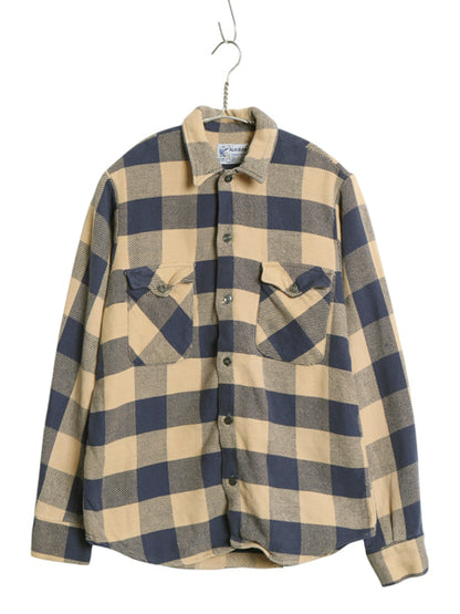 80s USA製 ALASKAN チェック 長袖 ヘビー フランネル シャツ メンズ XS ヴィンテージ ネルシャツ ヘビーウェイト 長袖シャツ マルチカラー