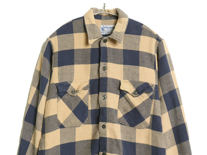 80s USA製 ALASKAN チェック 長袖 ヘビー フランネル シャツ メンズ XS ヴィンテージ ネルシャツ ヘビーウェイト 長袖シャツ マルチカラー