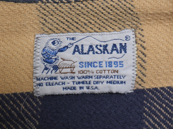 80s USA製 ALASKAN チェック 長袖 ヘビー フランネル シャツ メンズ XS ヴィンテージ ネルシャツ ヘビーウェイト 長袖シャツ マルチカラー