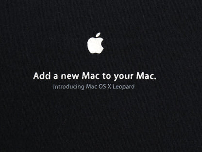 00s ★ アップル MAC ロゴ プリント Tシャツ メンズ L 古着 オールド 企業物 当時物 コンピューター テック グラフィック 両面 イラスト 黒