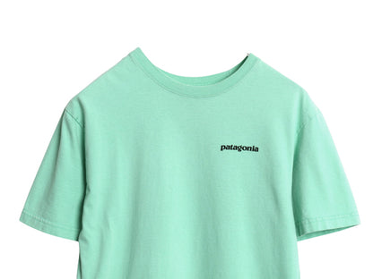 パタゴニア 両面 プリント 半袖 Tシャツ メンズ XS 17年製 アウトドア P6 ボックスロゴ オーガニック コットン カットソー クルーネック 緑