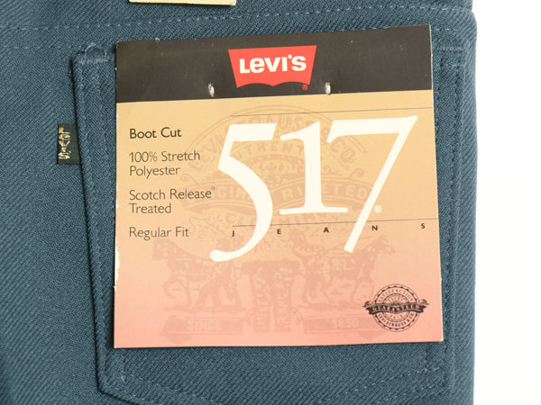 デッドストック 90s USA製 リーバイス ポリ フレア パンツ メンズ 29 30 新品 オールド 517 スタプレ ノータック ブーツカット スラックス