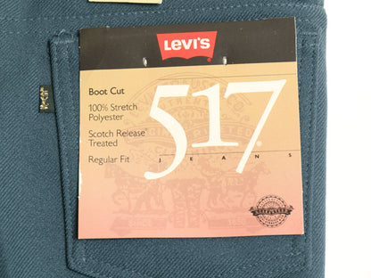 デッドストック 90s USA製 リーバイス ポリ フレア パンツ メンズ 29 30 新品 オールド 517 スタプレ ノータック ブーツカット スラックス