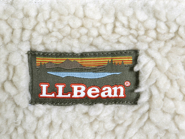 エルエルビーン パイル フリース ベスト レディース M / 古着 ボア 毛足 前開き 重ね着 アウトドア フルジップ ハイネック ナチュラル 防寒