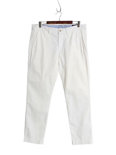 ポロ ラルフローレン チノ パンツ メンズ 34 30 / STRETCH SLIM FIT スラックス ノータック ストレート チノパン アーミー タイプ ホワイト
