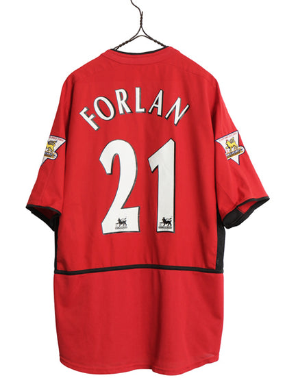 00s ☆ ナイキ マンチェスター ユナイテッド フォルラン サッカー ユニフォーム メンズ M / 03 04 当時物 プレミアリーグ フットボール 赤