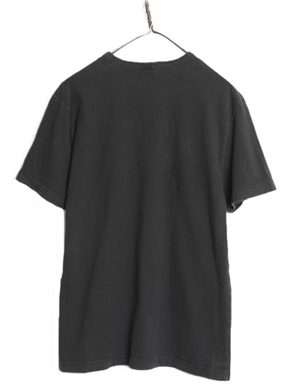 00s オールドネイビー プリント 半袖 Tシャツ メンズ L / 旧タグ オールド カットソー ヘビーウェイト コットン クルーネック シンプル 黒