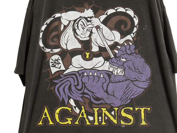 90s ★ セパルトゥラ イラスト プリント Tシャツ メンズ XL 古着 オールド オフィシャル 当時物 メタル ロック バンド ヘビーウェイト 黒 