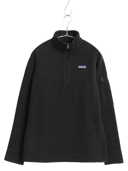 パタゴニア ベターセーター ハーフジップ レディース L 16年製 アウトドア 裏起毛 セーター フリース プルオーバー ジャケット ブルゾン 黒
