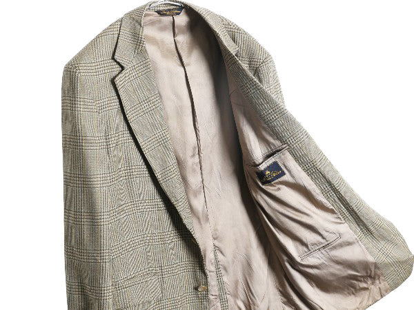 90s USA製 ブルックスブラザーズ テーラード ジャケット メンズ L 程/ オールド ブレザー ウール チェック トラッド シンプル マルチカラー