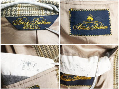 90s USA製 ブルックスブラザーズ テーラード ジャケット メンズ L 程/ オールド ブレザー ウール チェック トラッド シンプル マルチカラー