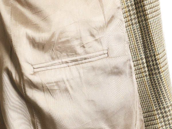 90s USA製 ブルックスブラザーズ テーラード ジャケット メンズ L 程/ オールド ブレザー ウール チェック トラッド シンプル マルチカラー