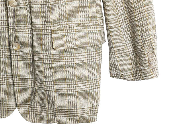 90s USA製 ブルックスブラザーズ テーラード ジャケット メンズ L 程/ オールド ブレザー ウール チェック トラッド シンプル マルチカラー